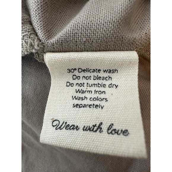 New BALILN Bali Lane Wide Leg Jumpsuit Women's Médium 100% Linen Short Sleeve - Picture 7 of 14